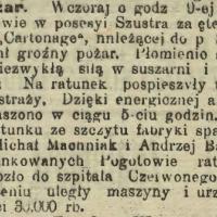 Pożar w Cartonage Pożar w Cartonage, 1914
