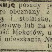 Posady podmajstrzego, 1914