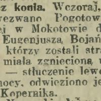 Stratowani przez konia, 1914