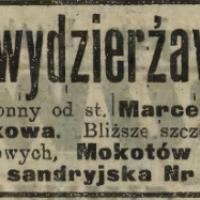 Tramwaj konny, 1914