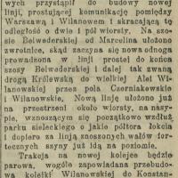 Budowa nowej odnogi, 1914