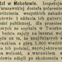 Szpital w Mokotowie, 1914
