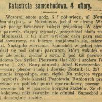 Katastrofa samochodowa, 1915