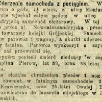 Zderzenie z pociągiem, 1915