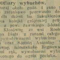 Ofiary wybuchów, 1915