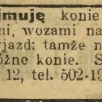 Konie platformami, 1915