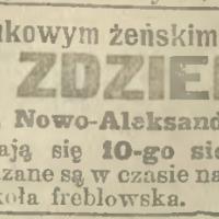 Szkoła Zdzienickiej, 1915