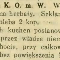 Herbata z chlebem, 1915
