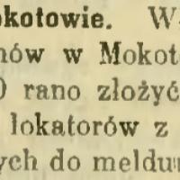 Meldunki w Mokotowie, 1915