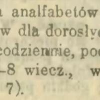 Kursa dla analfabetów, 1915
