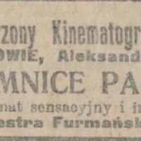 Tajemnice Paryża, 1916