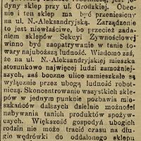 Rozmieszczenie sklepów, 1916