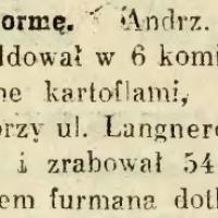 Kradzież ziemniaków, 1916