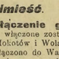 Przyłączenie. 1916