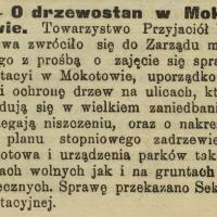 Drzewa w zaniedbaniu, 1916