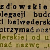 Ulica Belwederska