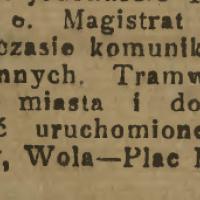 Tramwaj konny na Grzybów, 1917