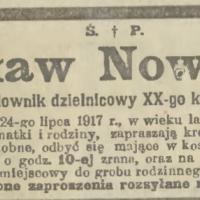 Zmarł dzielnicowy, 1917