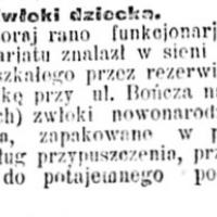 Zwłoki dziecka, 1918