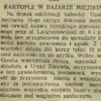Kartofle zmarznięte i zgniłe, 1918