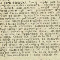 O park Sielecki O park Sielecki, 1918