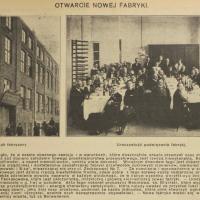 Otwarcie nowej fabryki, 1918