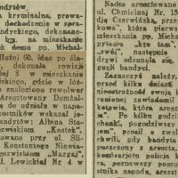 Mazgaj ujęty, 1918