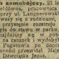 Zamach samobójczy. 1919