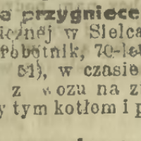 Śmiertelne przygniecenie, 1920