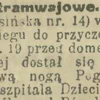 Wypadek tramwajowy, 1920