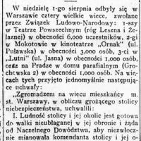 Wiec ludności, 1920