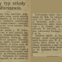 Nowy typ szkoły, 1920