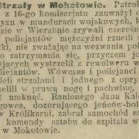 Strzały w Mokotowie, 1921