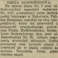 Orgja samochodowa, 1921