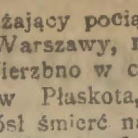 Pod pociąg, 1921