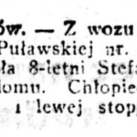 Skutki figlów, 1921