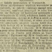 Budowa szkoły, 1921