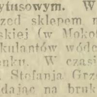 W ogonku spirytusowym, 1921