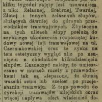 Usuwanie słupów, 1922