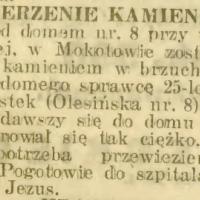 Kamieniem w brzuch, 1922
