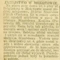 Morderstwo na Belgijskiej, 1922