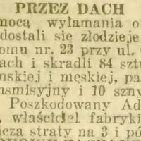 Przez dach, 1922