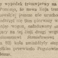 Pierwszy wypadek, 1922