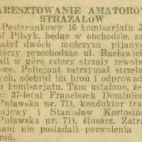 Amatorzy strzałów, 1922