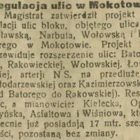 Regulacja ulic Regulacja ulic, 1923