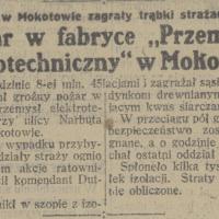 Pożar w fabryce Pożar w fabryce, 1923