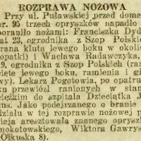 Rozprawa nożowa, 1923