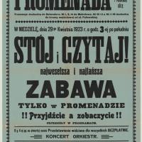 Zabawa w Promenadzie. Program. 1923.