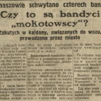 Czy to mokotowscy? Aresztowano zbiegów. 1923.