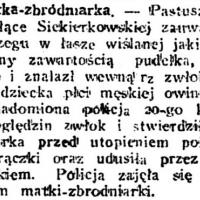 Matka zbrodniarka, 1923